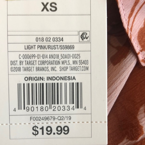 A New Day Floral Light Pink/Rust Blouse - Picture 4 of 8